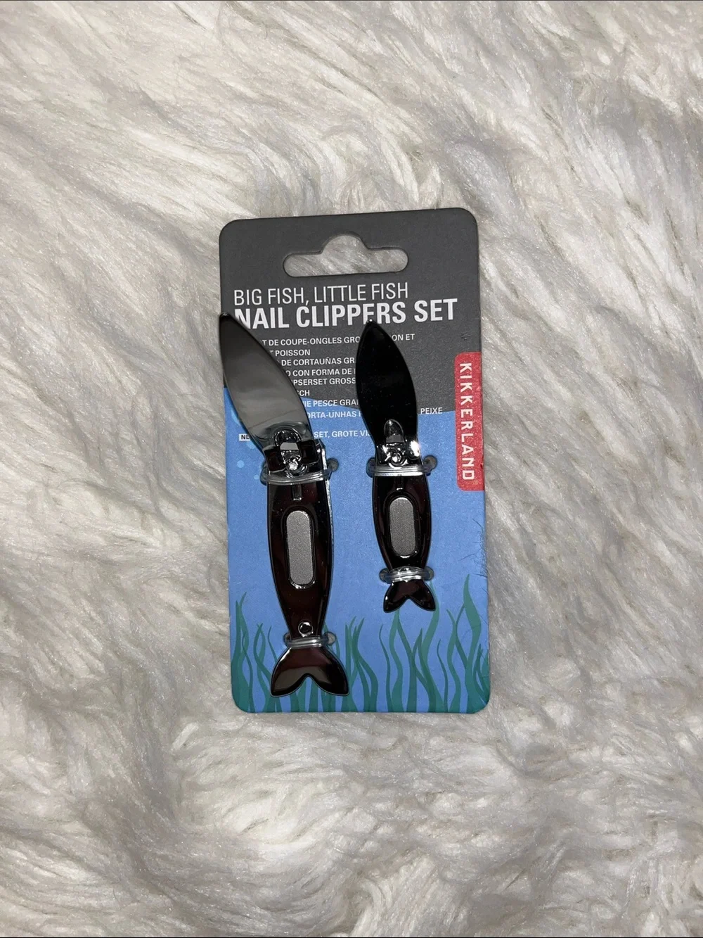 Kikkerland Chrome Fish Nail Clipper Set